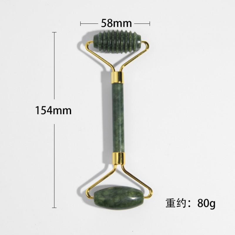Natural Jade Facial Roller Set With Gua Sha Tool Face Massage Skin Care