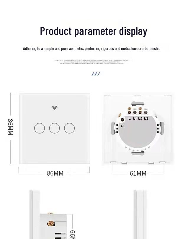 European Touch Smart WiFi Switch with Siri Voice & RF Remote Control - Mobile App & Timer Compatible