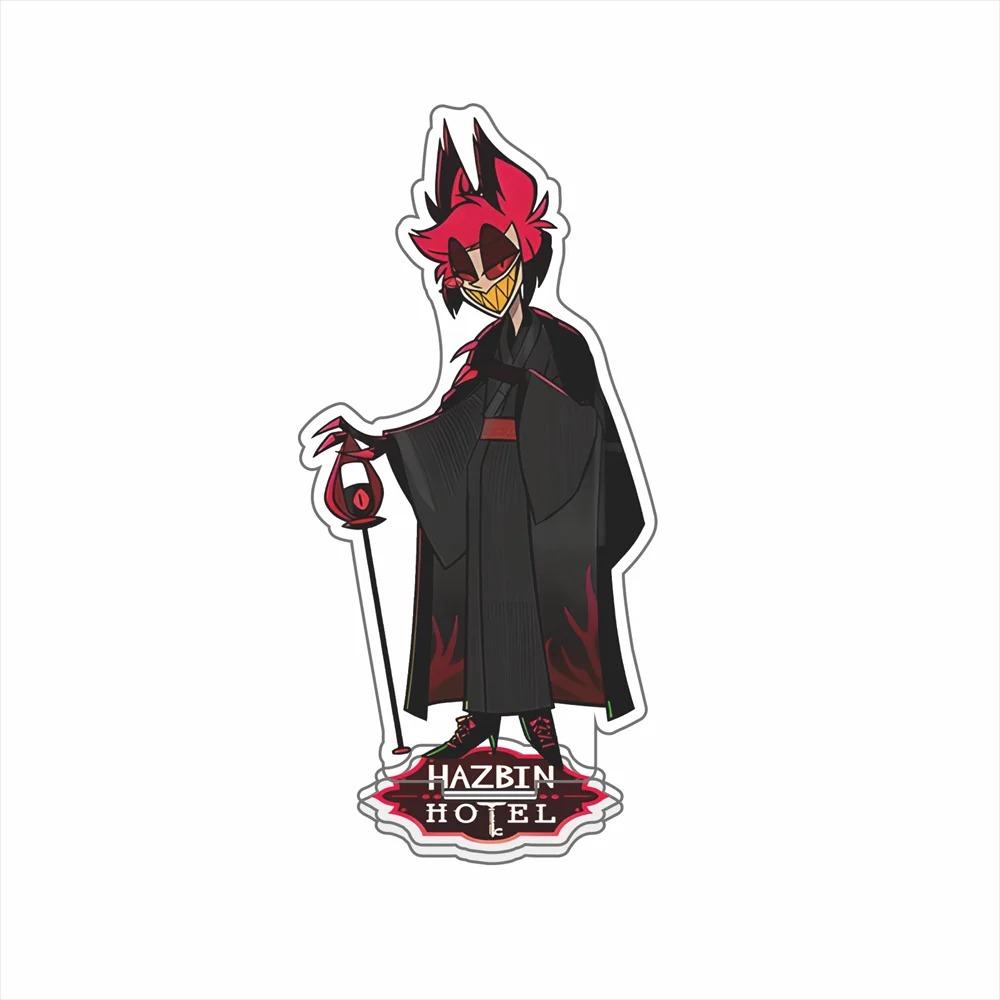 Hazbin Hotel Anime Vaggie Angel Dust Alastor Husk Charlie Morningstar Acrylic Stand Standing Plates Desktop Ornament Gift