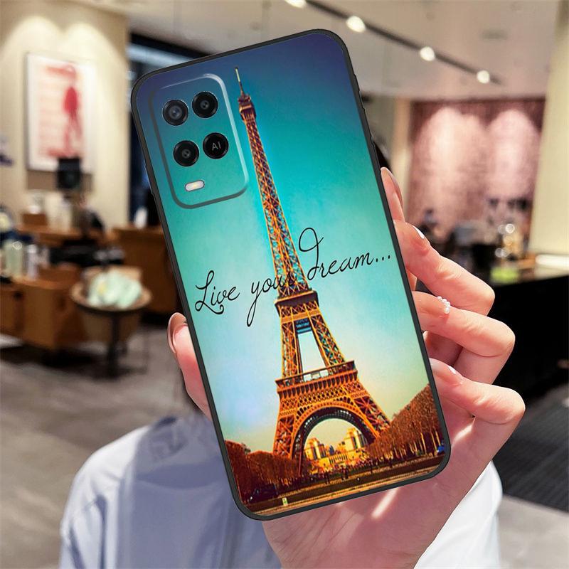 Love Paris Eiffel Tower France Case For Oppo A17 A77 A80 A40 A60 A98 A78 A18 A38 A58 A16 A76 A96 A74 A94 A54 A57S A15 Cover
