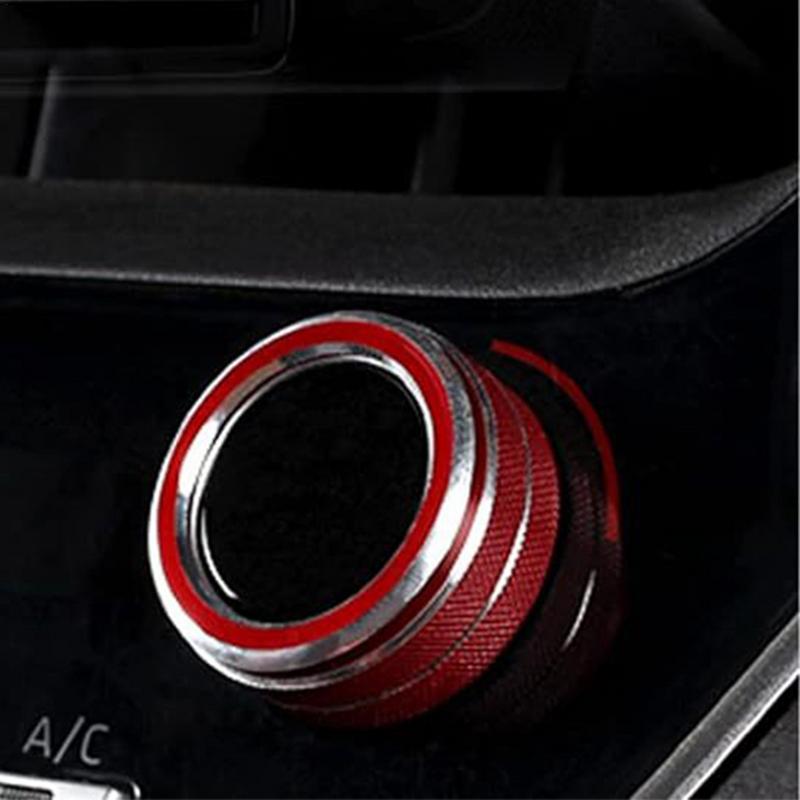 Ac Climate Control Knob Ring Covers Ac Air Conditioning Knob Cover 2PCS Ac Air Conditioning Knob Cover For Car Interior