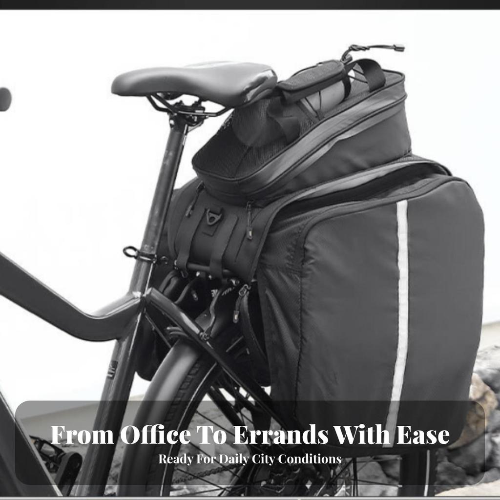 Electric Bike Trunk Bag Structured Easy To Install for Cyclists
