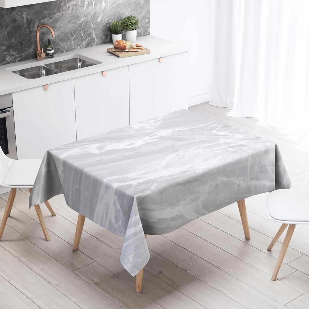 Marble Striped Tablecloth Home Decor Stain Resistant Waterproof Table Decoration Rectangular Kitchen Fireplace Tops
