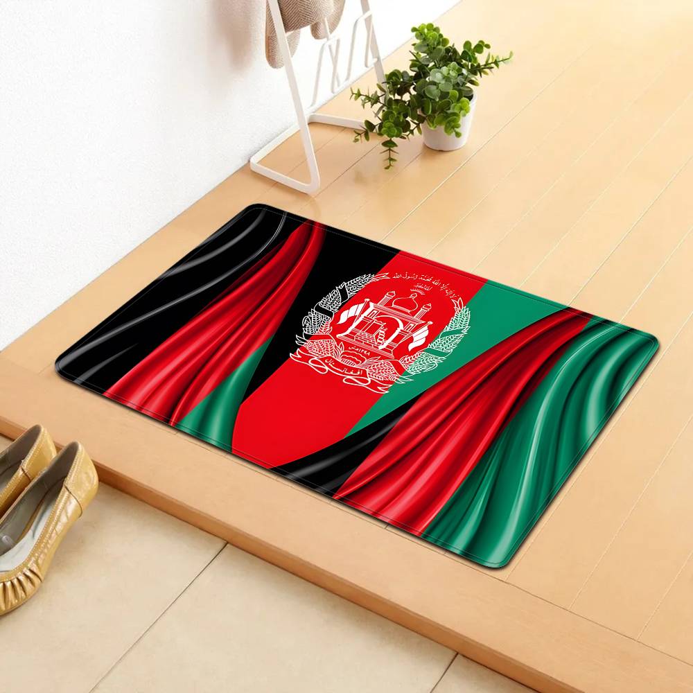 Tappetino da Bagno Tappetino d'Ingresso Antiscivolo Decorazione Stanza Bambini Camera da Letto Balcone Tappeto Soggiorno Bandiera Afghanistan Afghan Anime