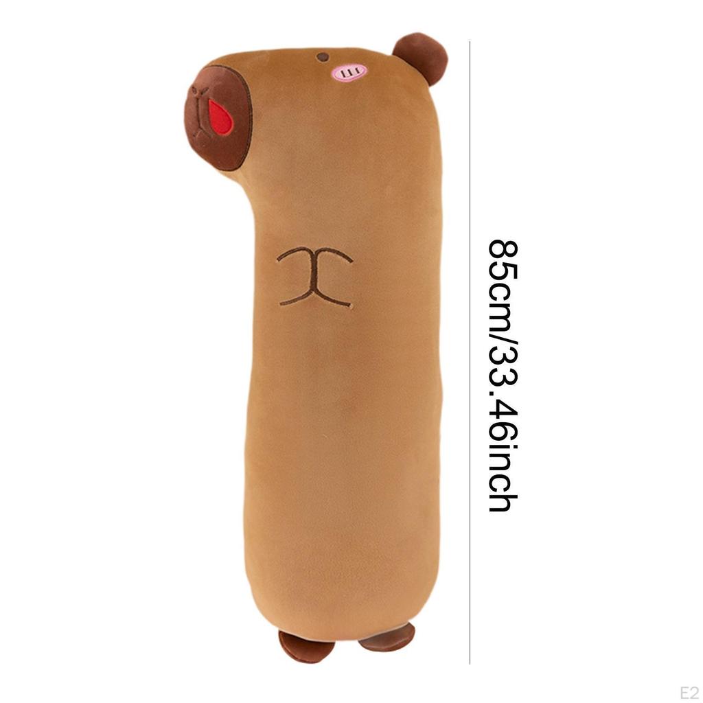 Long Capybara Pillow Cushion Creative Removable Cute Soft Funny Plushie Stuffed Toy