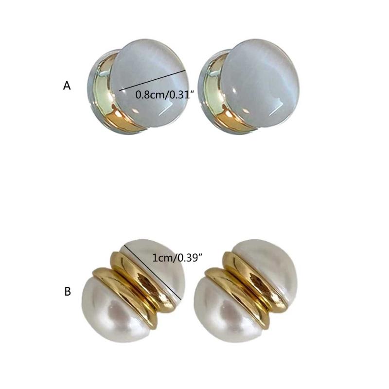 Fashion Elegant Cat-Eye Stone Magnetic Ear Clip for Women Weight Loss Acupoints Stud Earrings Without Piercing Jewelry