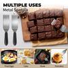 Pack of 2 Small Nonrust Steel Cooking Spatulas Produced with Heat Resistant Grip Ensuring Comfort and Burn Prevention During High Heat Use