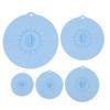 Silicone Lid Set Heat Resistant Reusable Microwave Splatter Cover Food Suction Lid for Bowls Pots Pans 5pcs