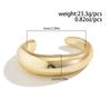 Exaggerated Irregular Cuff Bracelets for Women Fashion Punk Gold Silver Color Glossy Opening Plastic Bangle Female Jewelry