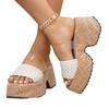 Thick-soled Shoes Flip-flops Wedge Heels Beach Flip-flops