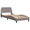 Bed Frame without Mattress  Hvar  Taupe 90x200 cm Fabric