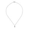 Volume Mini Flower Pendant Slim Chain Necklace (C2503-AN884_SV)