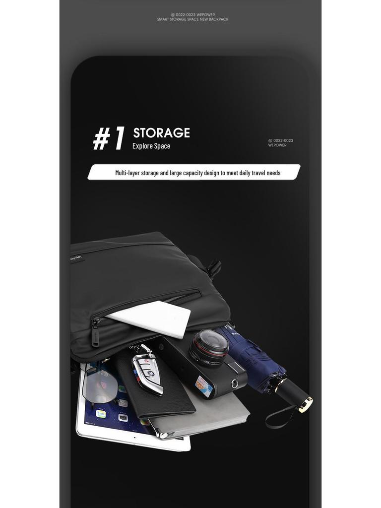 WePower Men's Minimalist Crossbody Bag: Outdoor Functional, Large Capacity, Trendy Messenger Shoulder Bag.