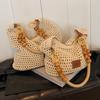 Crochet Tote Bag for Women Mesh Beach Summer Bag Adjustable Strap Woven Shoulder Bag Large Capacity Hobo Bag for Travel Vacation