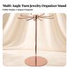 Tangletangle-Resistant Rotating Jewelry Organizer Rose Gold Display