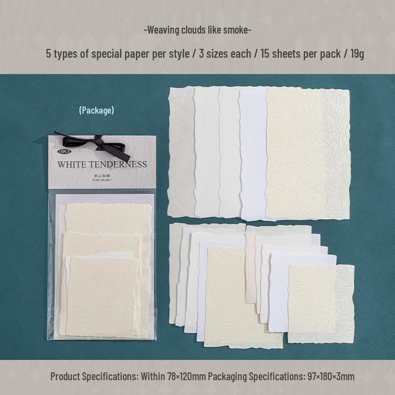 White Gentle Series Journal Collage Base Paper by Ketchup Girl