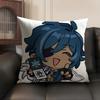 Kaeya Cute Cute Genshin Impact Cushion Cover Natural Linen Organic Fabric DoubleSided Printing Sofa Home Decor Gift Pillow Case