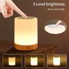 Touch Bedside Lamp Small Rechargeable Night Light 3 Modes Dimming Table Lamp RGB Color Changing Bedroom Eye Protection Book Lamp