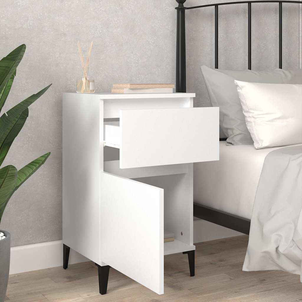 Nightstand White 40 x 35 x 70 cm