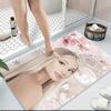 Pink Flowers Bubbles Carpet Rug Soft Washable Antislip Home Living Room Sofa Mats Personalized Christmas Rug