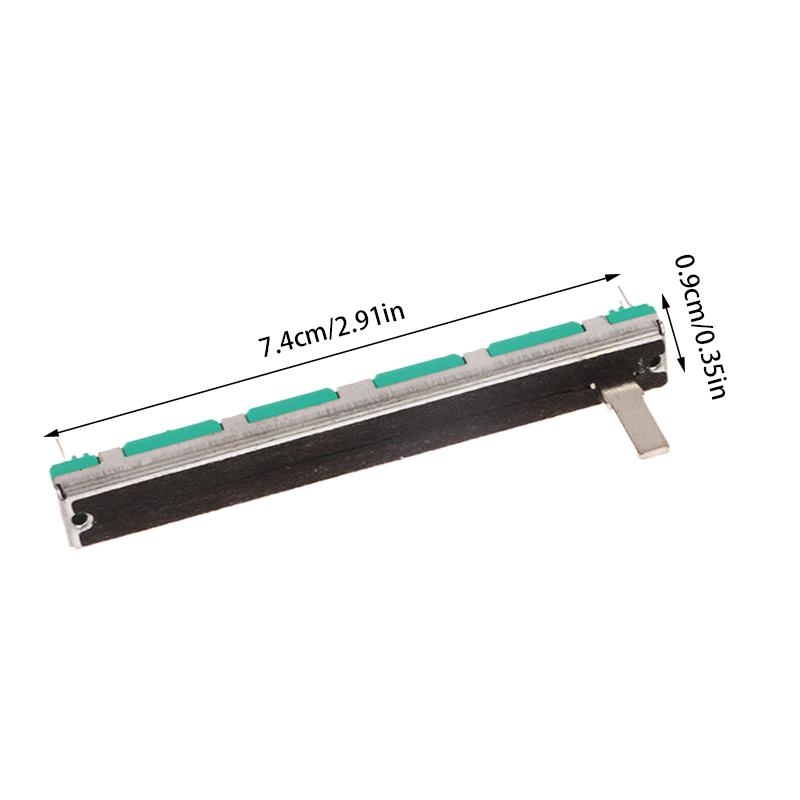 1ks B103 10K Ohm 75mm Lineární posuvný potenciometr Mixer Fader Proměnné rezistory Dvoukanálový fader pro stmívání, ladění