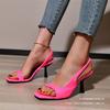 European and American women's large-size high-heeled open-toed sandals women's thin-heeled feet fish mouth high-heeled fashion shoes wish source