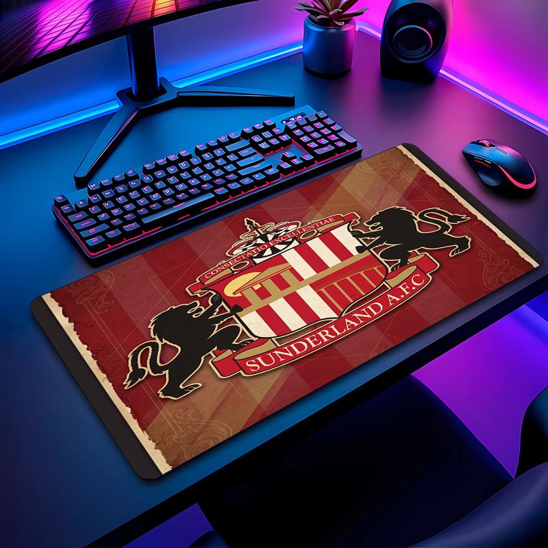 Sunderland Football Pattern Mouse Pad Non?Slip Rubber Base Gaming Mousepad For Desk Office Home