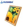 HUSHIDA 33-inch Square Digital Advertising Display with Wooden Frame CN plug (adapter included)