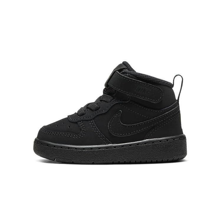 (TD) Nike Court Borough Mid 2 Triple Black Baby CW5869-001 EU 27