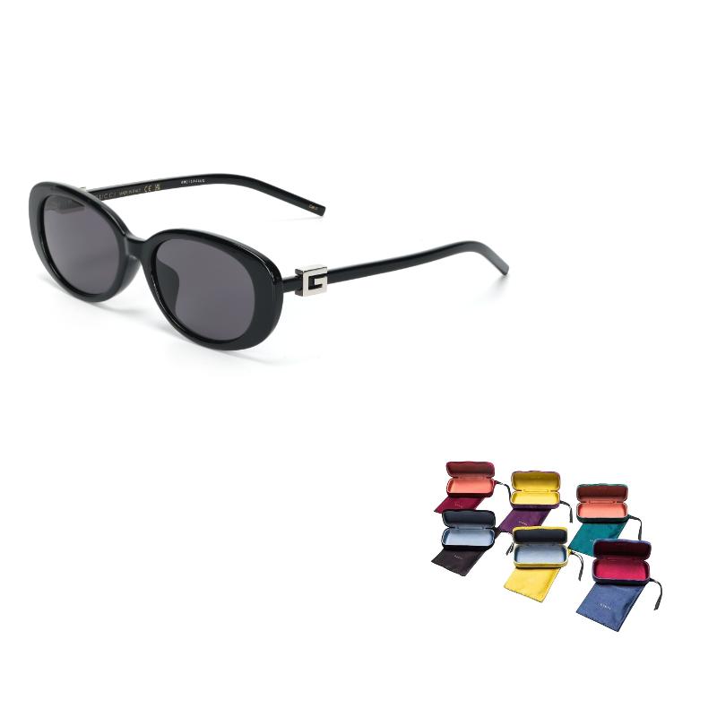 Gucci Irregular Shape Sunglasses With Side Logo Unisex sunglasses Black GG1684SA001