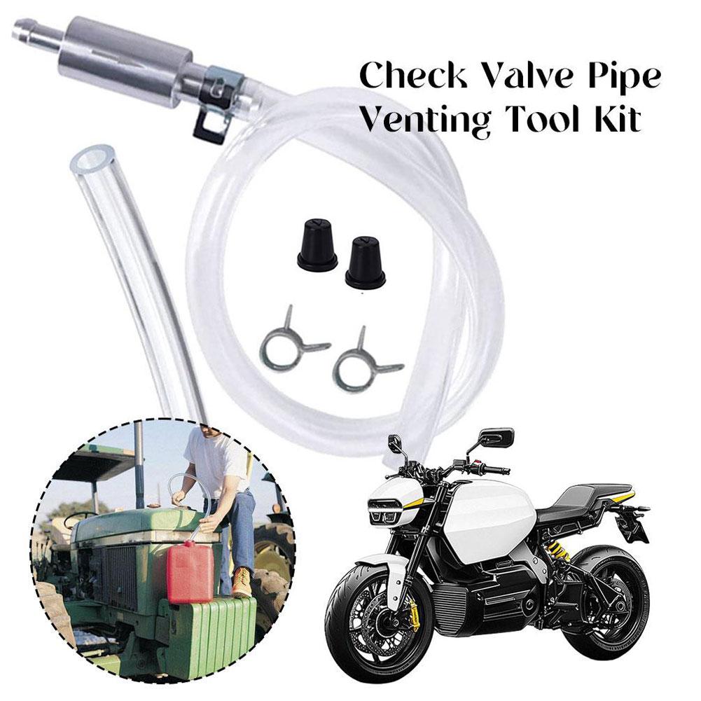 Car Motorcycle Clutch Brake Bleeder Hose Kit With One-Way Non-Return Check Valve Valve Oil Extraction Pipe Car Accessories