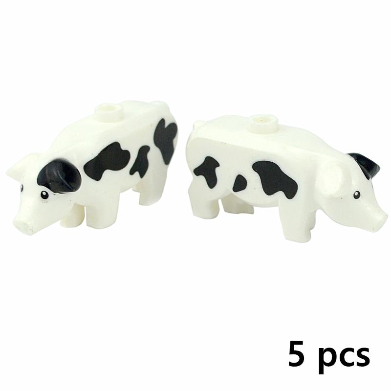 MOC City Animal Brick Building Blocks Creative Pet Zoo Dog Duck Tortoise Penguin Cat Pig Eggs Bird Rabbit DIY Model Toys For Kid