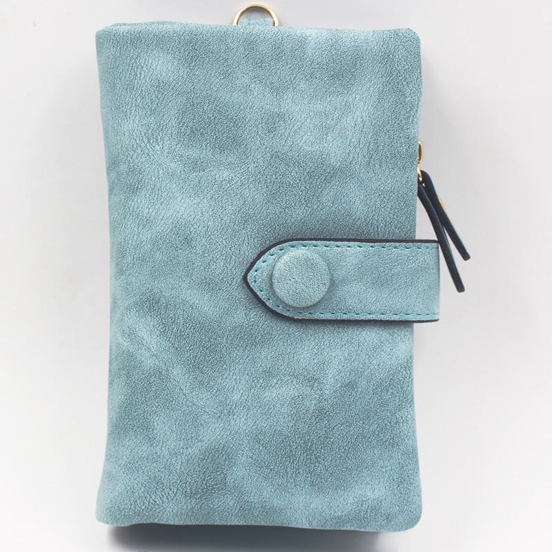 Yiren Beibei Frosted Women's Retro Tri-fold Wallet with Multi-Card Holder