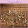 Middle East Ethnic Style Necklace And Earring Set With Water Dazzle Drop For Women