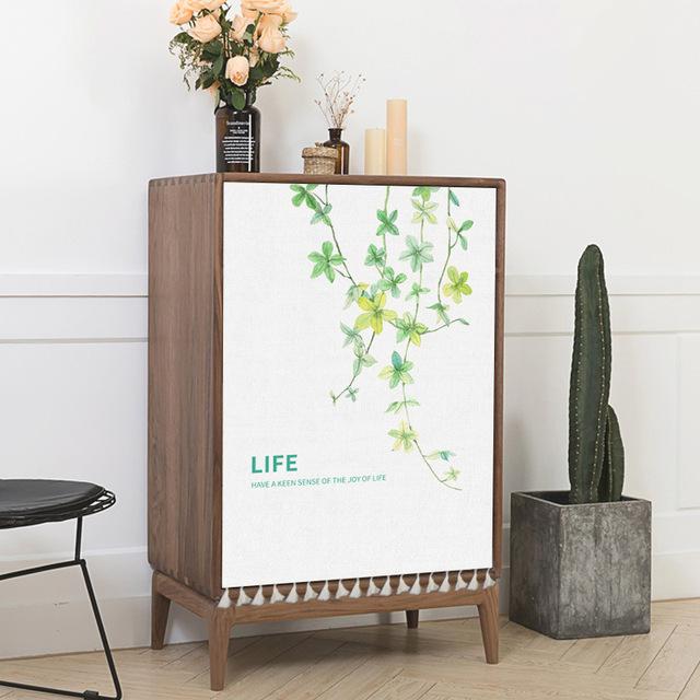 Slunečnicové závěsy odolné proti prachu Záclony do skříně Poloviční závěsy se střapcem Potah šatní skříně Pratelný do kuchyně