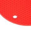 Round Shape Mat Food Grade Thickened Silicone Placemat Insulation Pad Microwave Oven MatRed