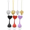 304 Stainless Steel Heart-Shaped Tea Infuser with Handle & Chain