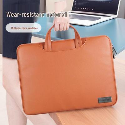 MacBook Laptop Bag - 15-Inch PU Business Tote, Waterproof Crossbody, Fits 13/14.2 Inch