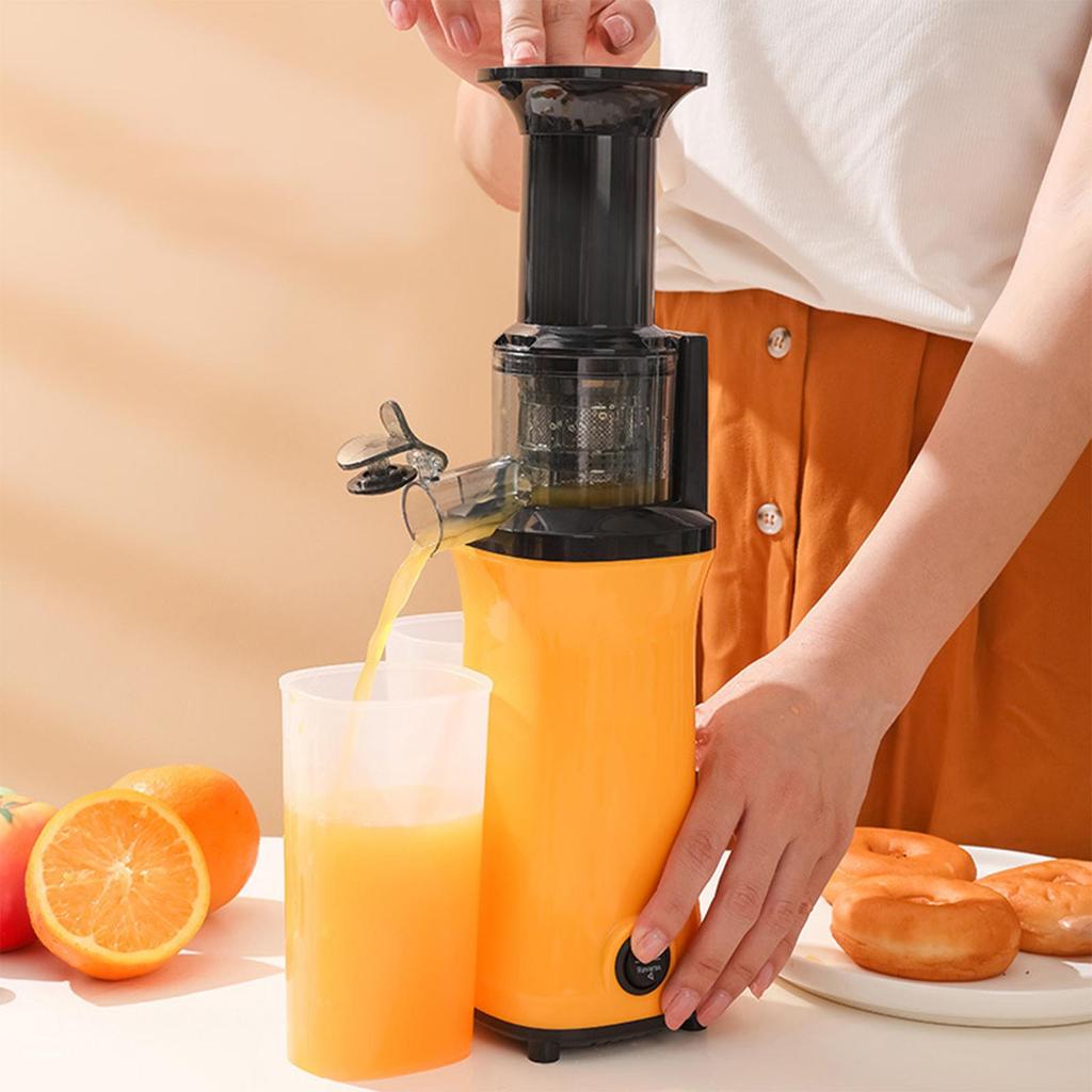 Slow Masticating Juicer Easy to Clean Large feed Slot for Sport Travel Orange
