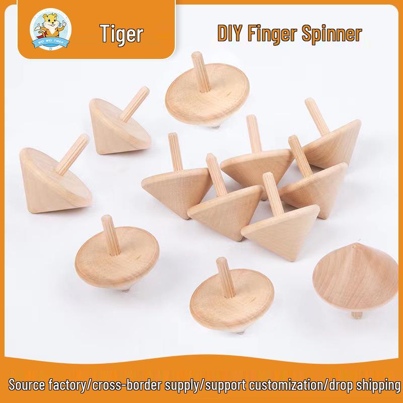 

Weiwei Tiger Wooden DIY Top - Traditional Children s Toy for Coordination & Education