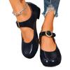 Spring and Autumn New Wind Medium Heel Large Size 35-43 Buckle Belt Shallow Mouth Single Shoes Single Shoes