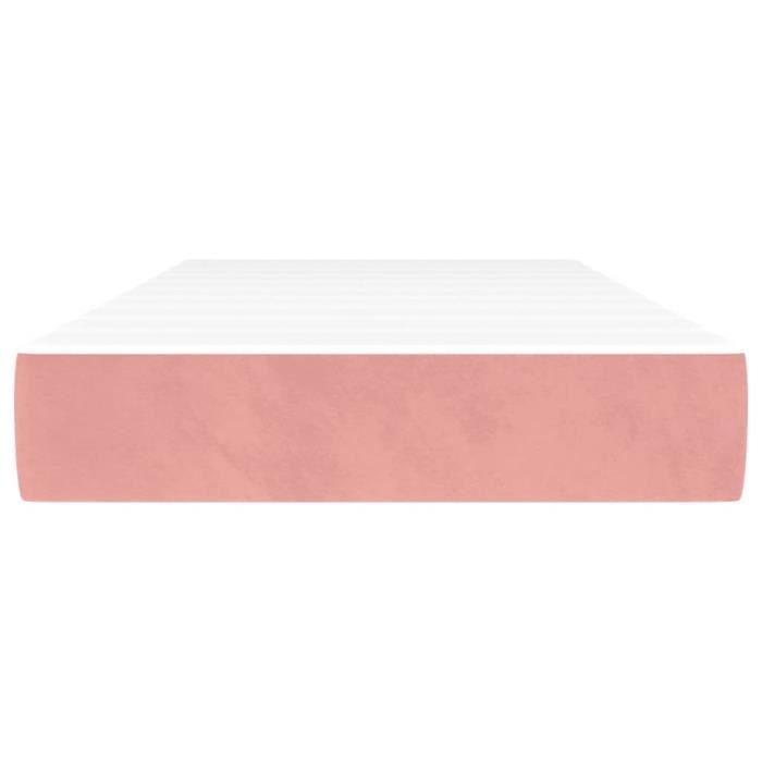 347693 vidaXL Pocket Spring Bed Mattress Pink 80x200 Cm Thickness 20 Cm Velvet