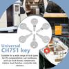 12 Pcs CH751 Key, CH751 Universal Replacement Keys for RV Compartments Campers Door Hatch RV Doors Cabinets Storage Boats Trailers Tool Boxes