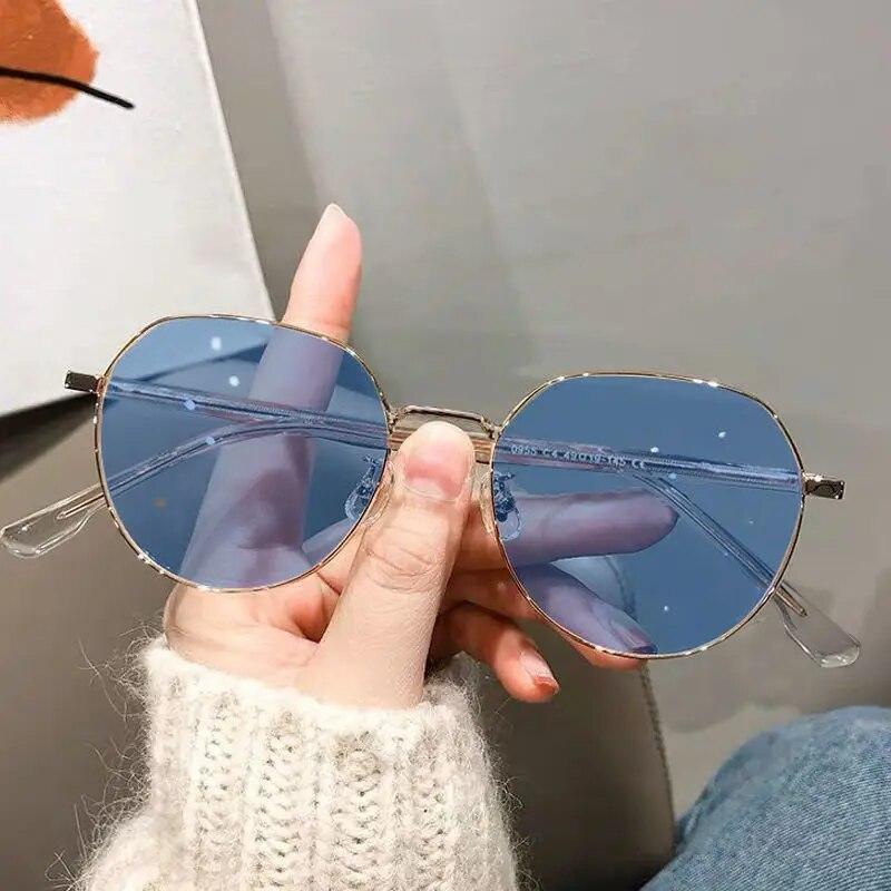 Luxury Photochromic Myopia Glasses Men Women Fashion Anti Blue Light Eyeglasses Anti UV Sunglasses Eye Protection Goggle Eyewear