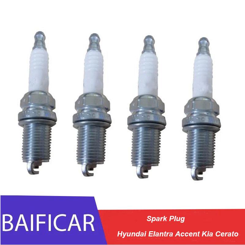 Baificar Brand New  4PCS Spark Plug RC10YC4 For Hyundai Elantra Accent Kia Cerato