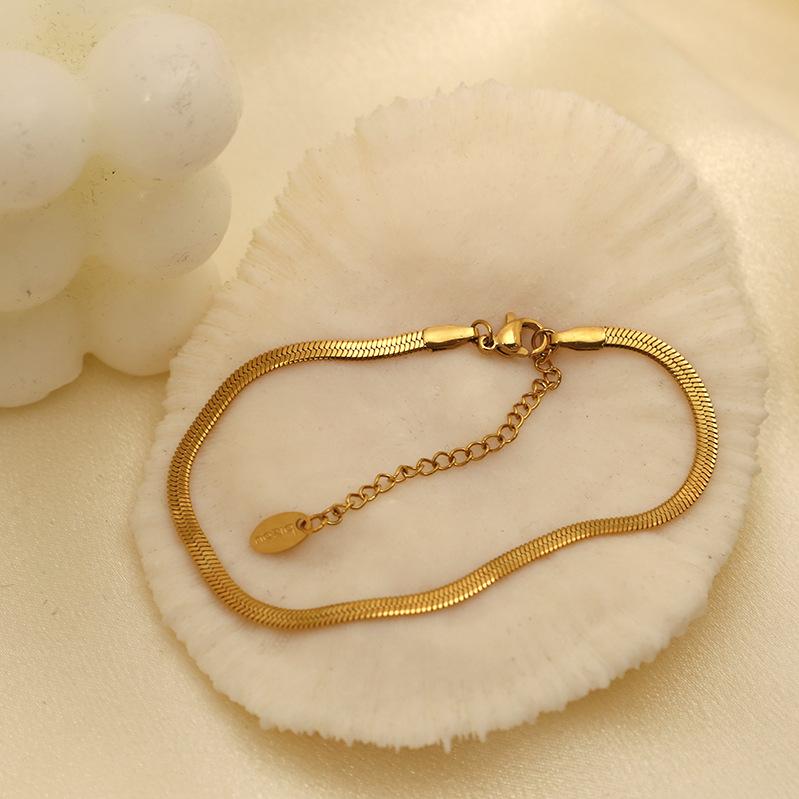 316 Material Does Not Fade, Titanium Steel Bracelet, Women'S Snake Bone Chain, Jewelry Set, Light Luxury Temperament Does Not Fade