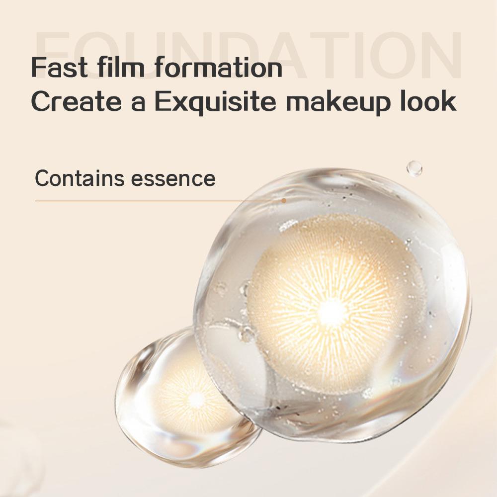 GECOMO Long-lasting Liquid Foundation,High Coverage Concealer, Suitable for Dry or Oily Skin BB Cream