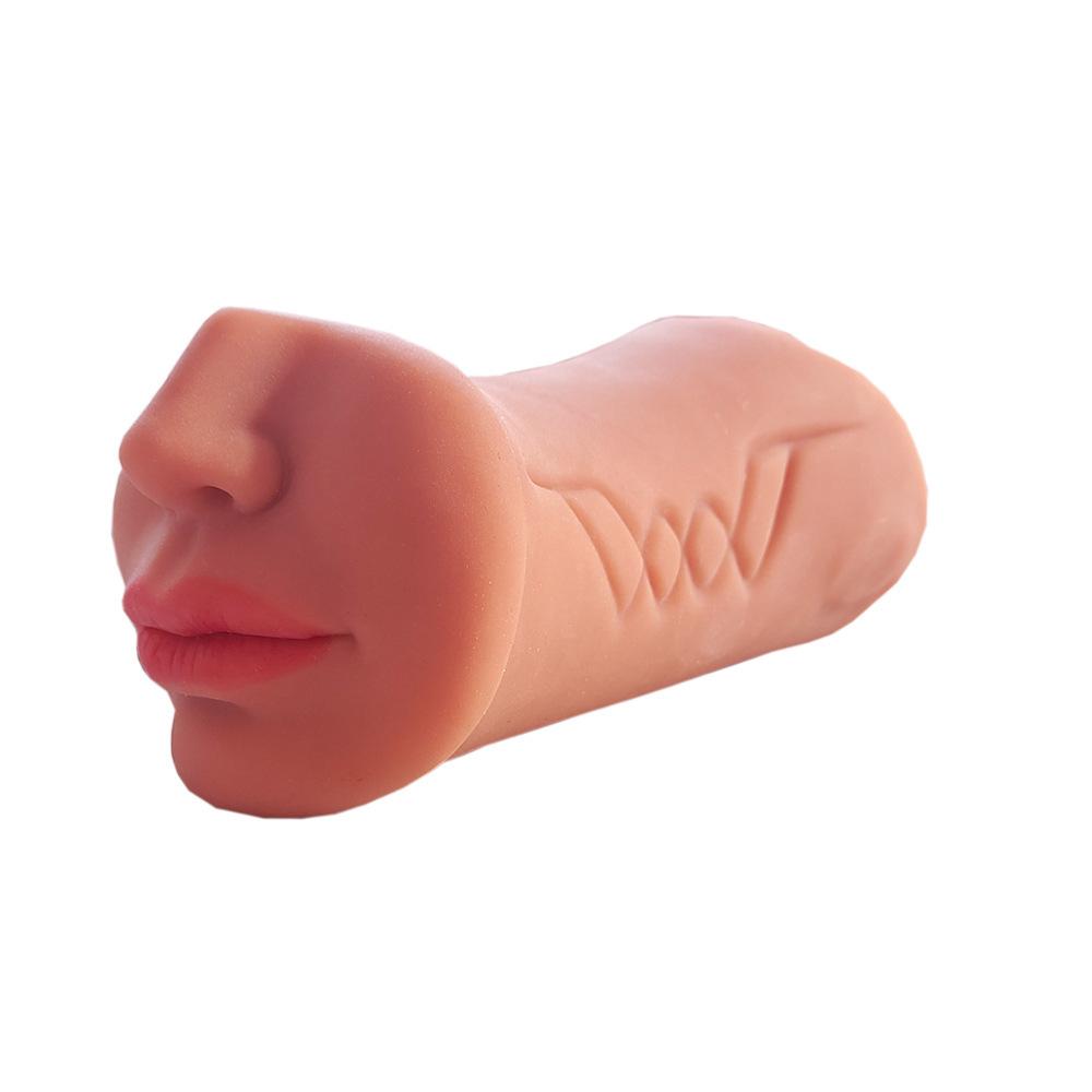 Realistický 3v1 Pánský masturbátor - Oboustranný design s orální, vaginální a anální rukávkou pro realistický pocit