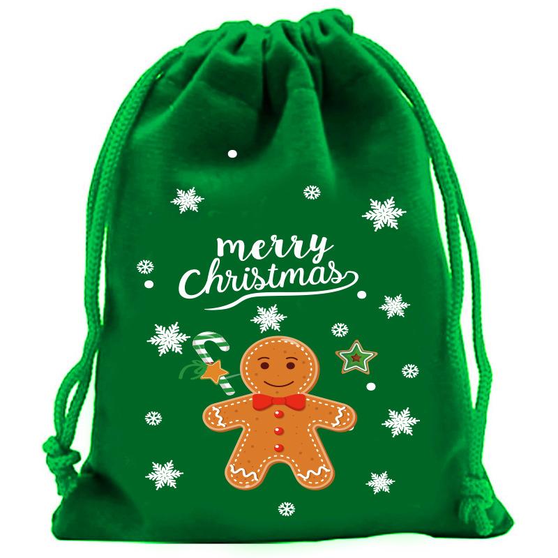 Christmas Velvet Bag Christmas Gift Bag Christmas Candy Bag Christmas Creative Large Drawstring Candy Bag Gift Packaging Bag