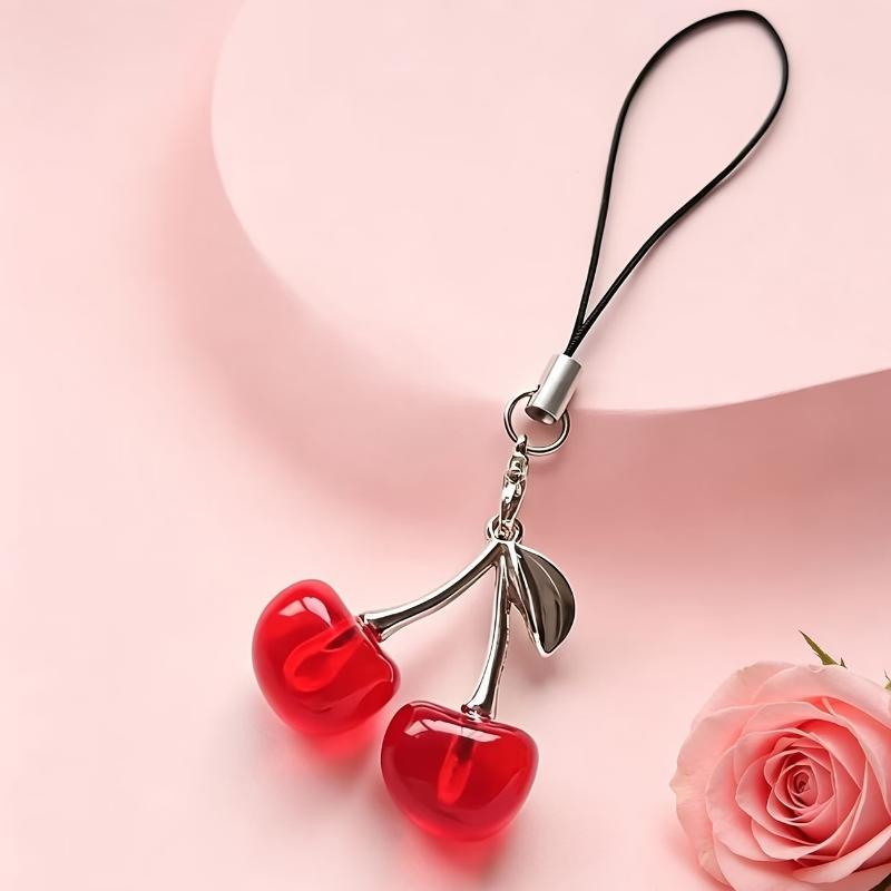 Cherry Pendant Creative Imitation Fruit Ornament Suitable For Phone Cases Phone Decoration Lanyard Accessory